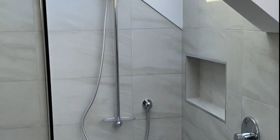 single panel shower